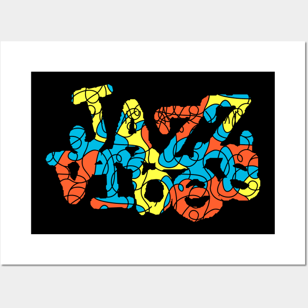 Colorful Jazz Vibes Design Wall Art by jazzworldquest